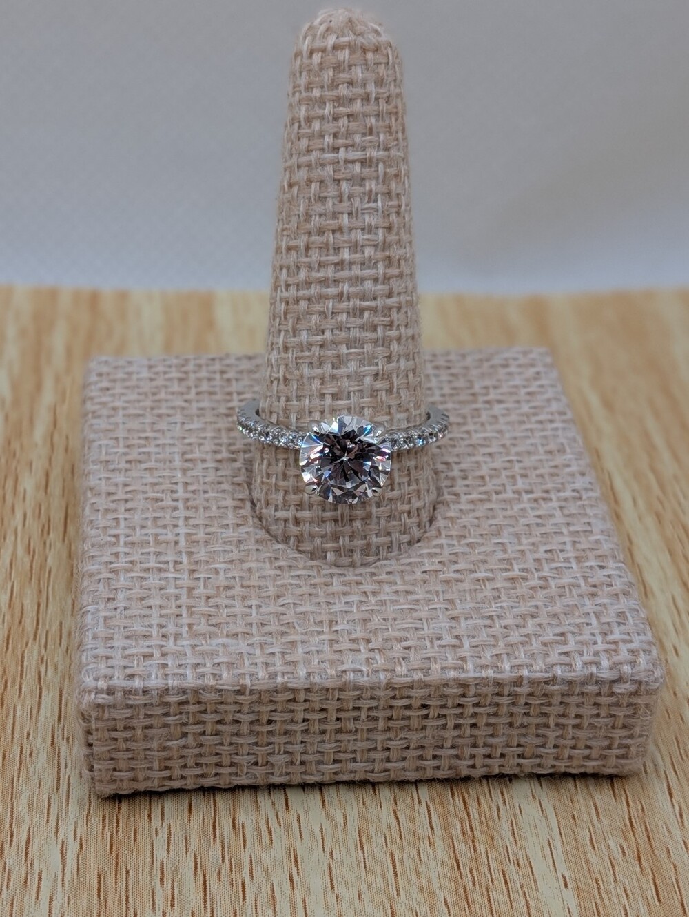 Classic CZ Solitaire Round-Cut Sterling Silver Engagement Style Ring